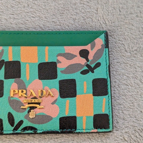 Prada Madras Floral Card Holder - Picture 8 of 14